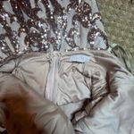 A'Gaci Gold Sequin High Slit Fitted Gown SZ L 8/10 Formal Gala Prom Stretchy Photo 13