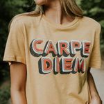 Blank Paige Mustard Carpe Diem Graphic Tee  Photo 0