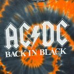 AC/DC Back in Black Spellout Heavy Metal Halloween Tie Dye Small Photo 1
