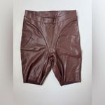 SKIMS  NWT Women’s Faux Leather‎ Biker Shorts in Cocoa Size XXS Photo 2