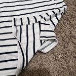Double Zero Women's L Black & White Striped Short Sleeve T-Shirt Photo 4
