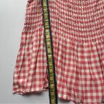Freshman 1996 Red Gingham Smocked Ruffle Strap Peplum Tank Top Size XL Pink Photo 5