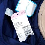 Tropical Escape Halter Tankini Swim Top Retro Push Up Bra Blue Polka Dot Size 14 Photo 5