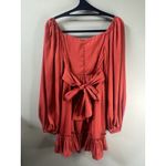 Altar'd State  Rust Satin Babydoll Mini Dress Sz XS Photo 3