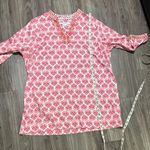 Foxcroft  Pink and White Patterned Blouse Photo 11