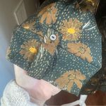 Knot Sisters Revolve Dark Floral Viscose Button-Up Blouse black brown Photo 5