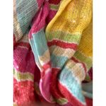 Lauren Ralph Lauren Scarf Women's Striped Sequin Infinity Loop Scarf Pink Yellow Photo 1