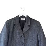 Gianni Vintage Wool Blend Made in the USA Heather Gray Button Down SZ 12 Photo 10