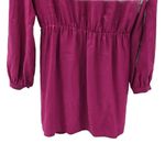 Amanda Uprichard  Amaretto Silk Mini Dress Magenta Elastic Waist Size Small S Photo 5