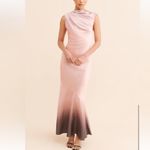 Significant Other Women’s Lana Tie Back Pink Ombre Cowl Neck Satin Maxi Dress 10 Photo 13