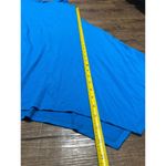 Eileen Fisher  cowl neck blue asymmetrical jersey dress Photo 3