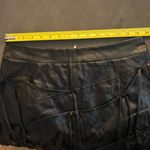 Sexy Faux Leather Shorts for Women Dressy Tassel High Waisted Hot Shorts, XL Black Photo 4