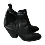 Dolce Vita DV Black Leather Side Zip Block Heeled Booties Size 9 Photo 0