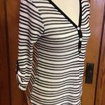 Chenault striped V Neck Beachy Sweater White Photo 9