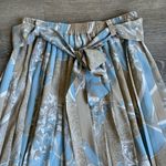 Alfred Dunner Beige and Blue Pleated Skirt with‎ Bow Photo 1