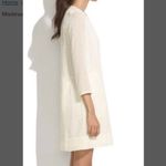 Madewell  Etude Long Sleeve‎ Silk Swiss Dot Dress Cream Small Above the Knee Photo 5