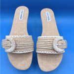 Steve Madden Beige Woven Slide Sandals Photo 0