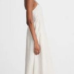 Madewell  Striped Empire-Waist Midi Dress in 100% Linen Size Large Lighthouse NWT Photo 10