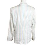Sag Harbor Blazer Womens Size 14 Pastel Easter Rainbow Stripe Office Work Career Photo 8