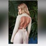 Nasty Gal NWT  back together open back sweater top Photo 2