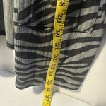 Terra & Sky  Cardigan Womens 2X Gray Black Zebra Print PLUS Ribbed Long Duster Photo 5