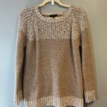 FATE. Sweater Tan & Brown Colorblock Boucle Sz L GUC Fall Cozy Knit Photo 0