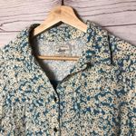 Bass Floral Long Sleeve Button Down M Blue Size M Photo 1