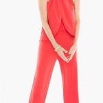 Chico's Ruffle Halter Jumpsuit Garibaldi Orange Photo 0