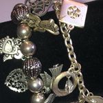 Silver Tone Angels Doves Hearts Boho Charm Beaded Bracelets Photo 2