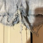 PINK - Victoria's Secret  Extremely Distressed Pale Blue Denim Jeans Shorts 6 Photo 6