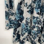 Brandy Melville Basil Lola Blue Floral Deep Scoop Neck Fit & Flare Mini Dress M Photo 1