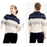 J.Crew Point Sur Pointelle Ombré Open Knit Sweater Photo 6