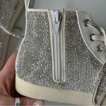 Steve Madden Steven Madden Bondi White Silver Rhinestone High Top Sneaker Womens Sz 7.5 Bride Photo 10