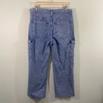 Gap  Women Light Blue Wash 90's Loose Mid Rise Cargo Wide Leg Jeans Size 32/ 14R Photo 7