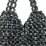 Beaded Floral Design Shoulder Bag‎ Black Photo 3