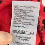 Topshop Red Leopard Skirt 0 Womens Denim Mini Raw Hem Casual Pockets Zipper Photo 3