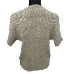 Current Air Los Angeles Womens Size Small Cable Knit Sweater Shirt Short Sleeve Photo 2