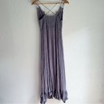 Free People Adella Gray Maxi Dress Boho Crochet Lace Maxi Medium Photo 5