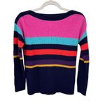 WoolOvers Boat Neck Jumper Sweater Womens XS Pink Blue Stripe 100% Lambswool‎ Photo 1