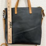 ABLE Abera Commuter Small Tote Matte Black/Cognac Leather Crossbody Tote Bag Black Photo 8