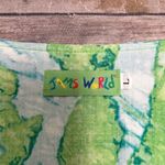 Jams World Vintage Jate Floral V Neck Long Sleeve Tunic Blue Green Purple Large Photo 6