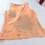 New York And Company  Peach Floral Blouse S Photo 5