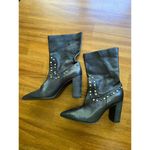 Free People  Dakota Heel Studded Leather Western Boots Black Gold Silver EU 41 Photo 5