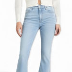 frame denim  Le Crop Mini Boot Jeans Light Blue Stretch Women's Size 26 Bootcut Photo 0