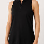 Three Sixty Six Sleeveless Quarter Zip Golf Top Size M Black Athletic Tank Size M Photo 0