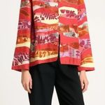 Coldwater Creek Multi-color Embroidered Patchwork Quilted Bohemian Jacket Large Photo 0