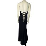 Xcite Black Strapless ruched sequined prom dress sexy lpw back size 4 Photo 7