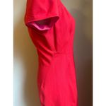 Zac Posen  Red Sheath Dress Puff Sleeve classic elegant designer capsule silk 10 Photo 2
