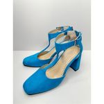 Adrienne Vittadini  Sandals Size 6.5 Blue Poetic Block Heel Ankle Strap Photo 1