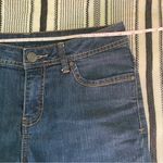 Faded Glory  Blue Jean Shorts 8 Mid Rise Dark Wash Classic Denim Mom Short Medium Photo 3